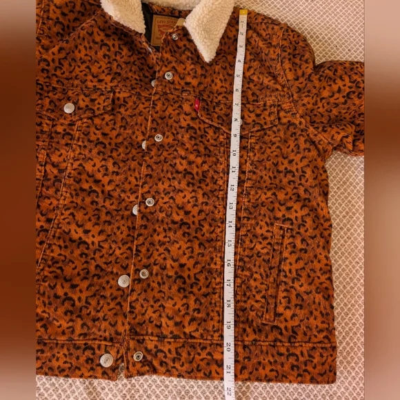 Levi's Women's Corduroy Brown Leopard Print Jacket - Picture 12 of 12